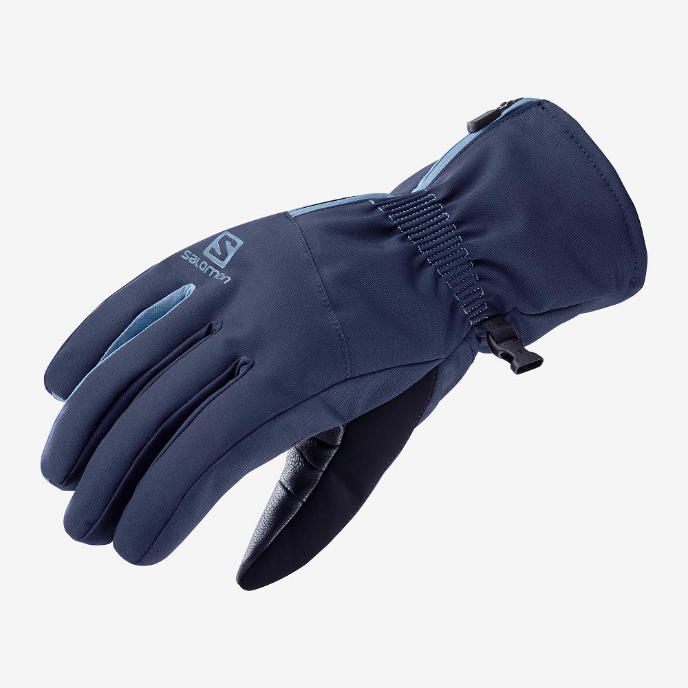 SALOMON PROPELLER DRY W Philippines - Women's Gloves - Navy | 756902-QEF